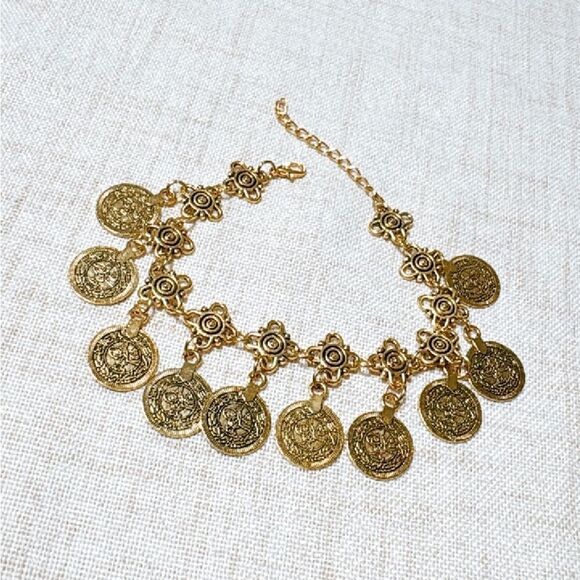 Boho coin anklet N534 - Picture 2 of 4